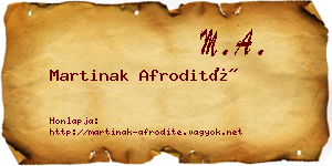 Martinak Afrodité névjegykártya